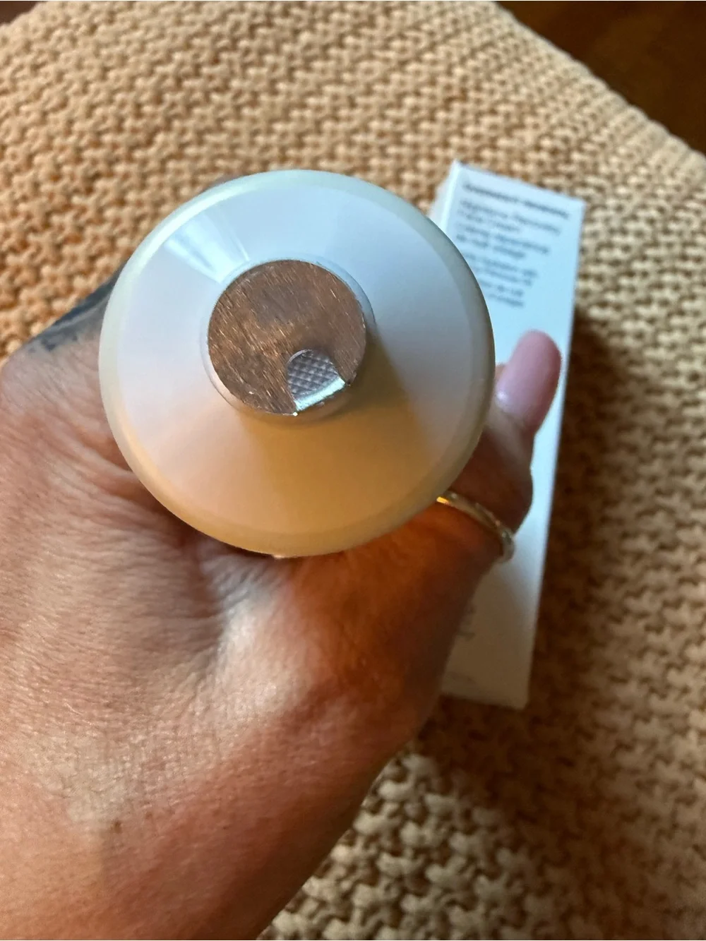 Mineral Fusion White Face Cream Tube with Silver Seal